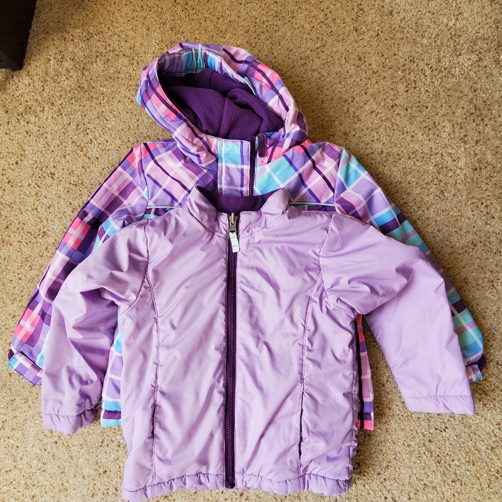 Girls purple 3 in 1 jacket